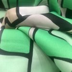 Raso Estampado Cuadros Verde