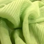 Retal Visillo Estampado Rayas Verdes. Medida 1*2,80Mtr