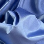 Tela de Satén Brillante con Elastano Azul