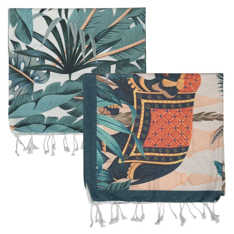 310744 Toalla Pareo Estampada Oscura - Imagen 1