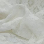 Tela de Encaje Estrellas Blanco